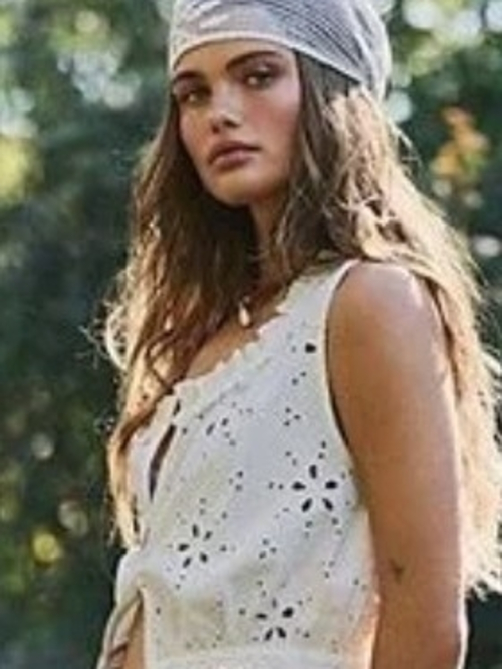 NWT Free People Madelyn Cotton Maxi Skirt Set White Sugar Swizzle Boho Eyelet M - Picture 2 of 11